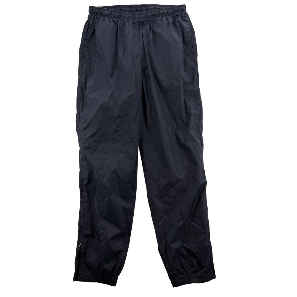 Nike Pants Mens XL Blue Nylon Track Warm Up Ankle Zip Lined‎ Swoosh Y2K VTG